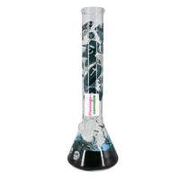 Red Eye Glass 15" Dark Cemetery Glow-In-Dark Bong