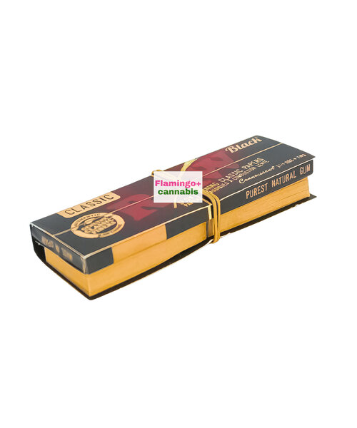 RAW BLACK Connoisseur 1 1/4" Papers W/Tips