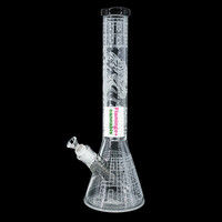 Legendary Glass 16" 7mm Sandblast Beaker Bong Smoke