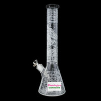 Legendary Glass 16" 7mm Sandblast Beaker Bong Smoke