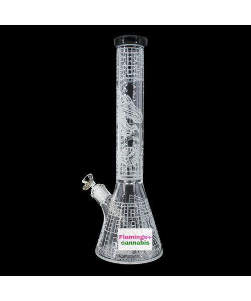 Legendary Glass 16" 7mm Sandblast Beaker Bong Smoke