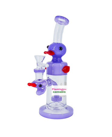 Smoke Arsenal Arsenal Glass 9" Waddling Ducky Recycler Bubbler Milk Purple