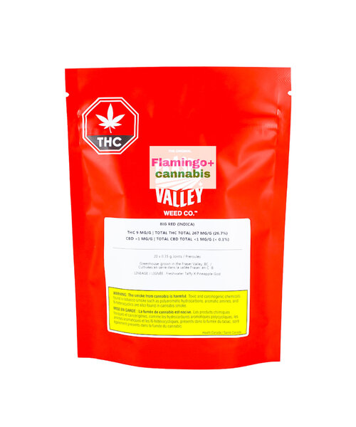 The Original Fraser Valley Big Red Rotating Indica Pre-Rolls 20X0.35G