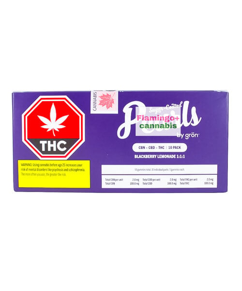 Pearls By Gron Blackberry Lemon  CBN/THC 1:1 Indica Gummies X50