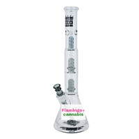 Castle Glassworks 18" Triple Chamber Beaker Bong Smoke