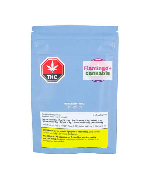 Wana Midnight Berry CBN CBD Indica Gummies 5X2MG