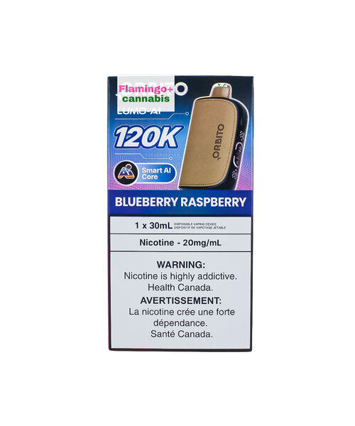 ORBITO Lumo AI 120k Puff Rechargeable Disposable MB Blueberry Raspberry