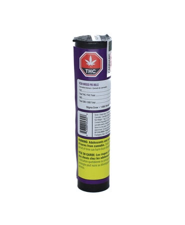 Stigma Grow Dab Bods Grape Ape Resin Infused Hybrid Pre-Rolls 3X0.5G