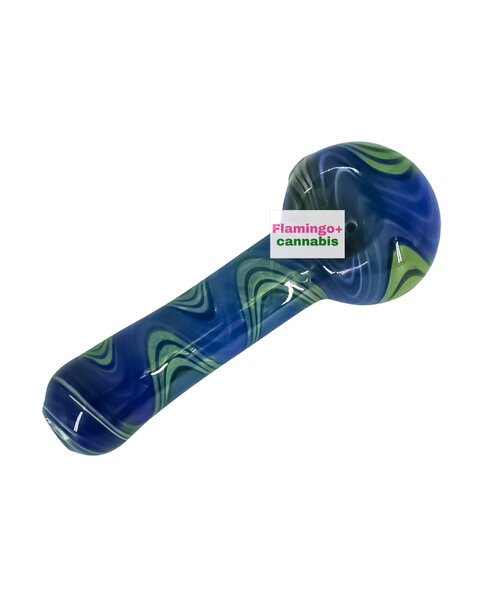 3.75" Swirling Wig Wag Glass Pipe Assorted