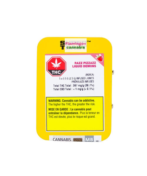 Super Toast Razz Pizzazz Liquid Demons Infused Pre-Rolls 5X0.5G
