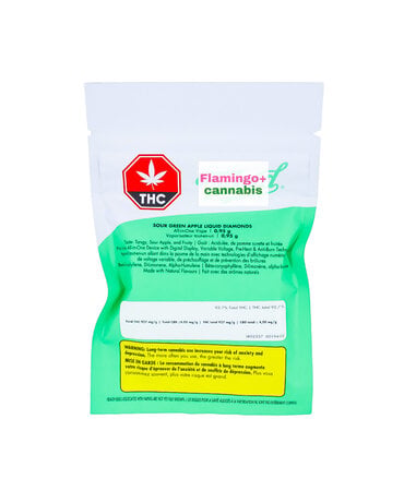 Tweed Tweed Sour Green Apple Liquid Diamond Hybrid AIO Disposable 1G