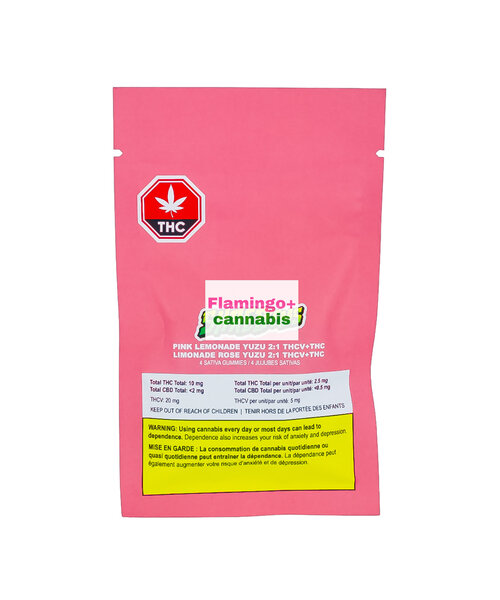 SHRED EMS Pink Lemonade Yuzu THCV Gummies 4X2.5MG