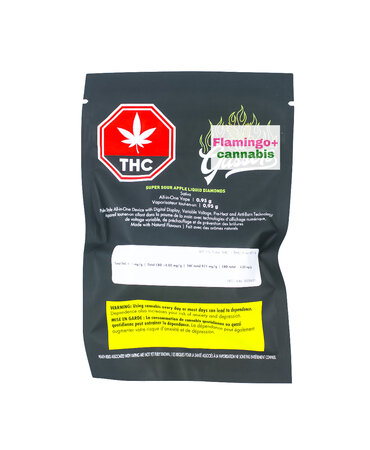 claybourne Gassers Claybourne Gassers Sour Green Apple Sativa Liquid Diamond Aio Disposable 0.95G
