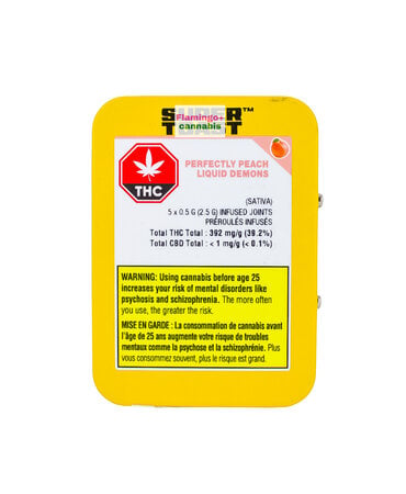 super toast Super Toast Perfectly Peach Liquid Demons Infused Pre-Rolls 5X0.5G