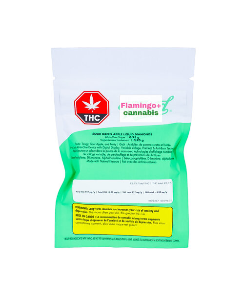 Tweed Sour Green Apple Liquid Diamond Hybrid AIO Disposable 1G