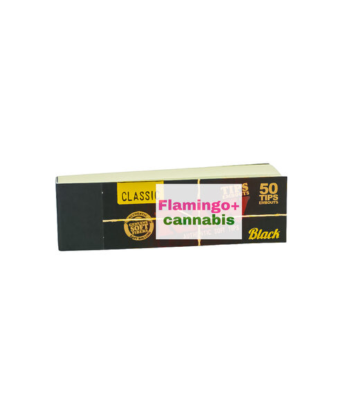 RAW Black Unbleached Tips 50 pack