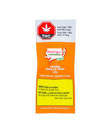 Spinach Spinach Orange Vanilla Twist Liquid Diamond Sativa Cartridge 1G