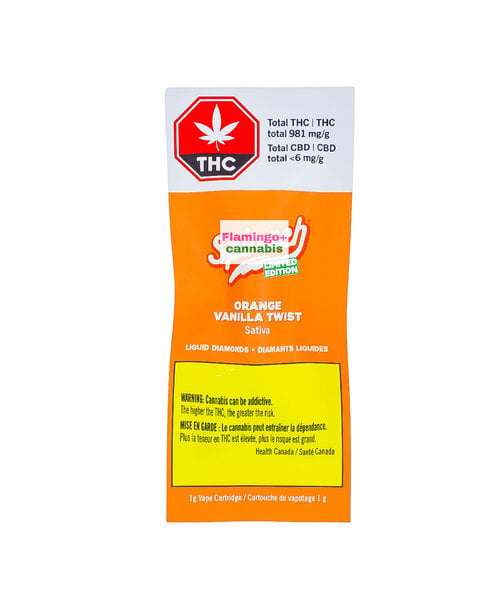 Spinach Orange Vanilla Twist Liquid Diamond Sativa Cartridge 1G
