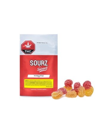sourz Spinach Sourz Strawberry Mango Sativa Gummies 5x2MG