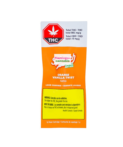 Spinach Orange Vanilla Twist Liquid Diamond Sativa Cartridge 1G