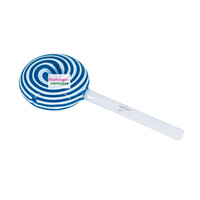Red Eye Glass 6" Pinwheel Lollipop Hand Pipe Blue
