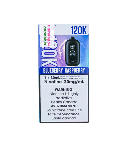Insta Bar 120k Puff Rechargeable Disposable MB Blueberry Raspberry