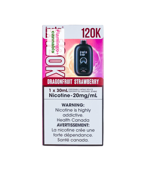Insta Bar 120k Puff Rechargeable Disposable MB Dragonfruit Strawberry