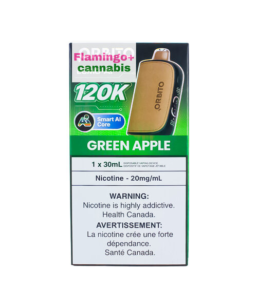 ORBITO Lumo AI 120k Puff Rechargeable Disposable MB Green Apple