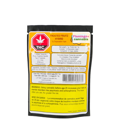 puffers Paradise Puffers Paradise Frosted Fruits Hybrid Liquid Diamond Disposable 1G