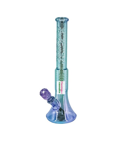 Red Eye Glass 19" 7mm Terminator Revolution Dual Chamber Beaker Bong Metallic Green