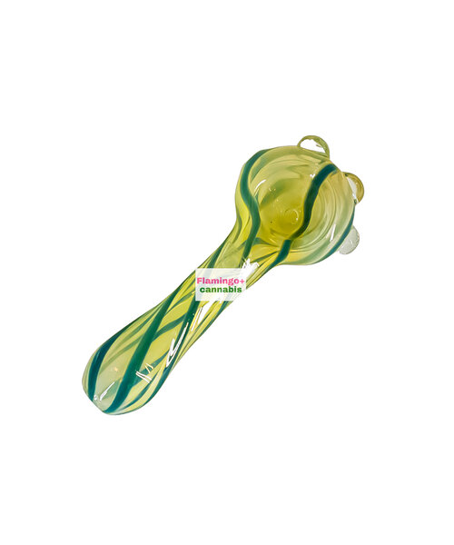 Red Eye Glass 3.25" Nugget Hand Pipe Teal