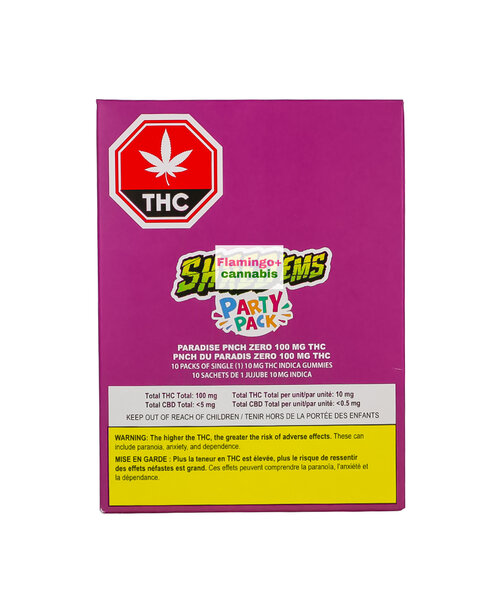 Shred Ems Party Pack Paradise Punch Zero Sugar Gummies 10X10MG