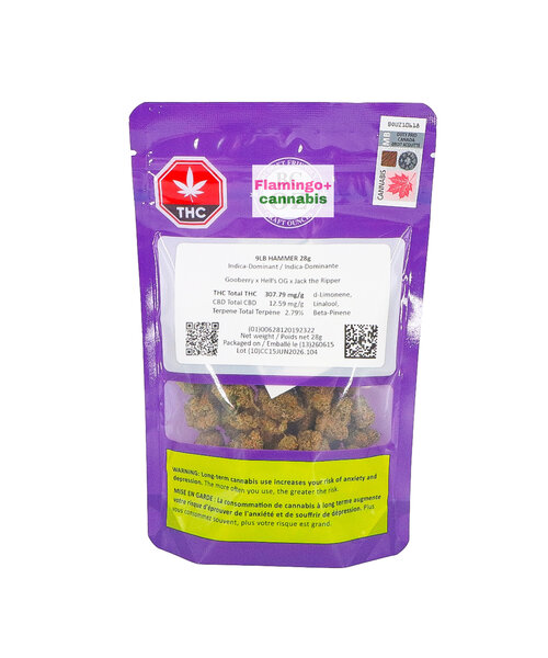 BC OZ 9 LB Hammer Indica Flower 28G