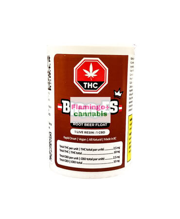 biggies Biggies Root Beer Float Live Resin Hybrid  Gummies 4X2.5MG