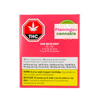 Wana Sour Melon Berry THC + CBD Hybrid Gummies 10X10MG