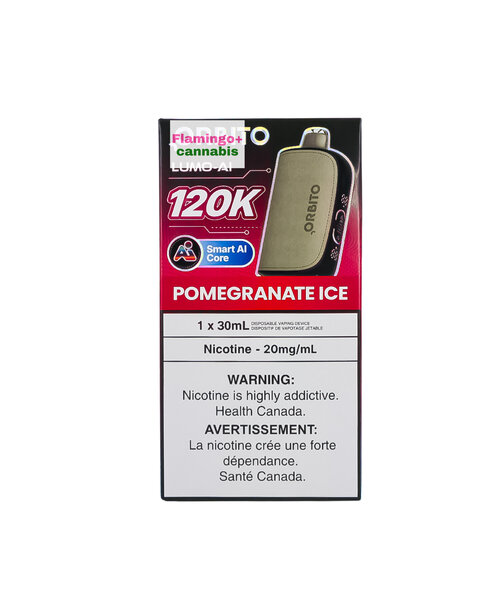 ORBITO Lumo AI 120k Puff Rechargeable Disposable MB Pomegranate Ice