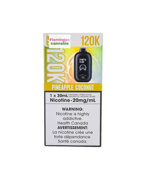 Insta Bar 120k Puff Rechargeable Disposable MB Pineapple Coconut