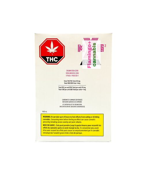 XMG Cream Soda Zero Sugar THC Beverage 4X10MG