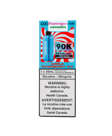 Rocky Vapor x OXBAR Rocky Vapor x OXBAR MAGLINK 90k Puff Pre-Filled Pod MB Apple Raspberry Ice