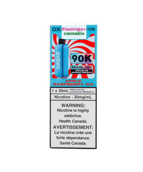 Rocky Vapor x OXBAR MAGLINK 90k Puff Pre-Filled Pod MB Apple Raspberry Ice