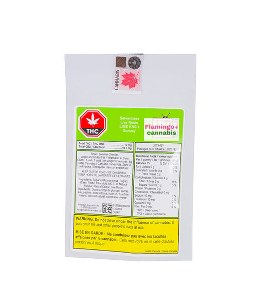Throwbacks Lime Krsh Live Rosin Hybrid Gummy 1X10MG