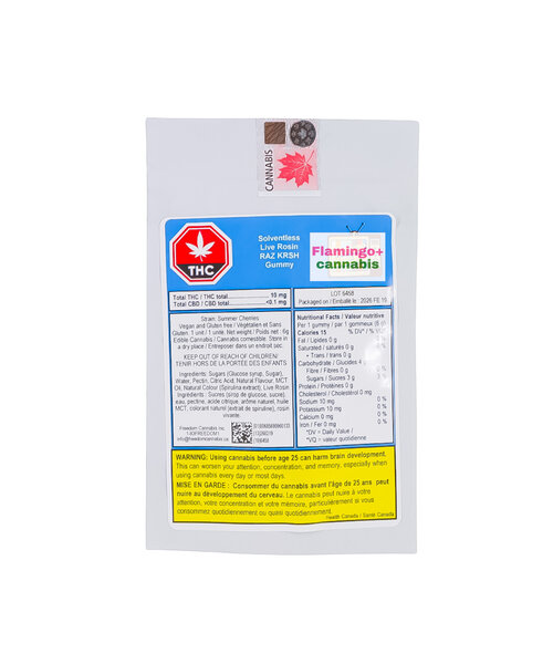 Throwbacks RAZ Krsh Live Rosin Hybrid Gummy 1X10MG