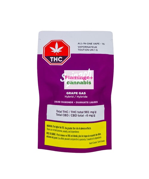 Spinach Pufferz Grape Gas Hybrid Disposable 1G