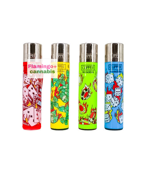 Clipper Refillable Lighter Luck on Fire Design