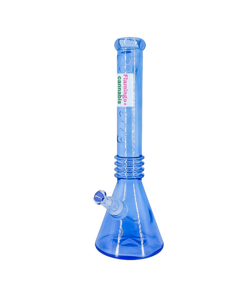 Blueberry Glass 16" Quad Ring Beaker Bong Blue