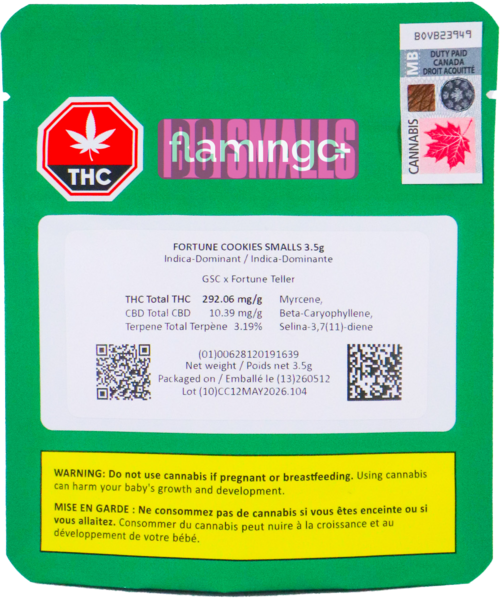 BC Smalls Fortune Cookie Indica Flower 3.5G