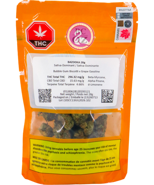 BC OZ BAZOOKA Sativa Flower 28G