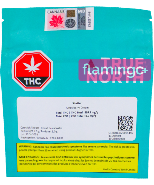 True North Strawberry Dream Sativa Shatter 1G