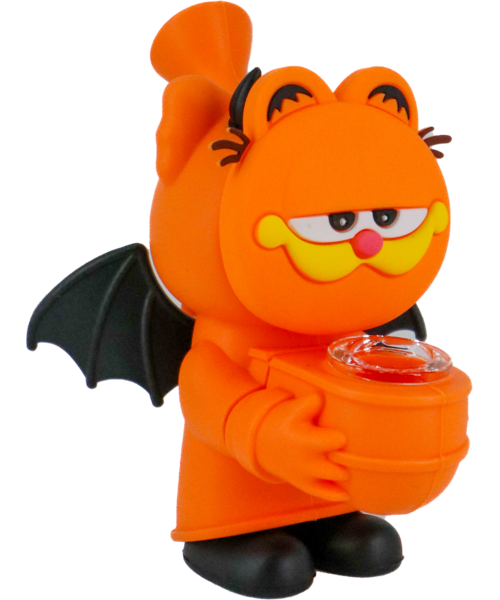 5.25" Stoned Orange Cat Bat Bubbler