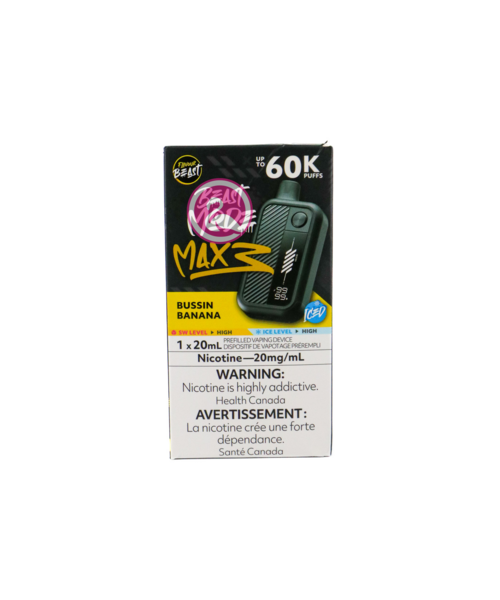 Flavour Beast Beast Mode Max 3 60k Puff Disposable MB Bussin' Banana Ice